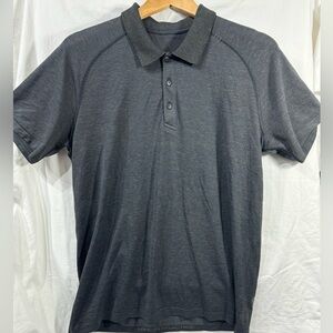Lululemon Men’s Vent Affirmation Golf Polo Large Stretch Breathable EUC